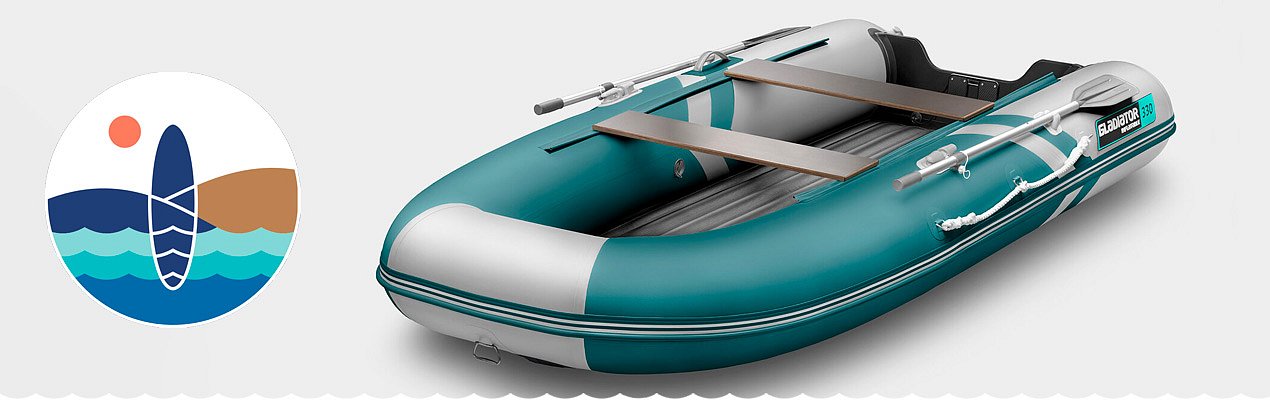 Nafukovací čluny s elektrickým motorem - barva Sea green, white