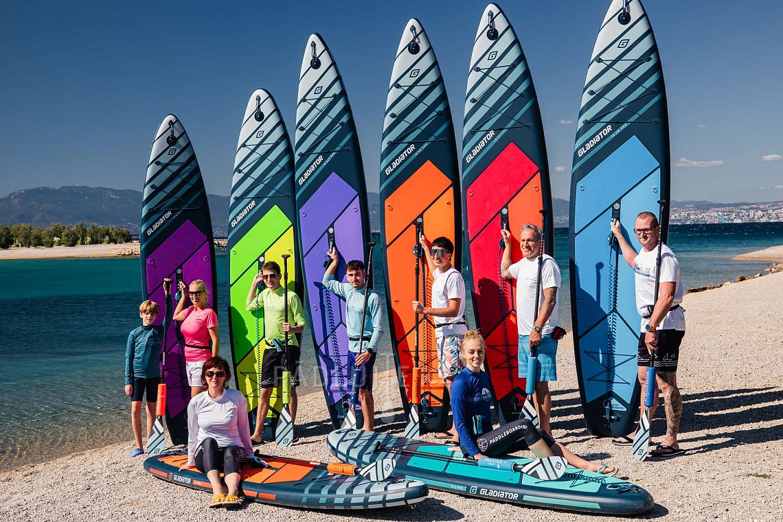 Pánský outfit 2 - fialová - paddleboard GLADIATOR PRO, lycra, žabky COOL