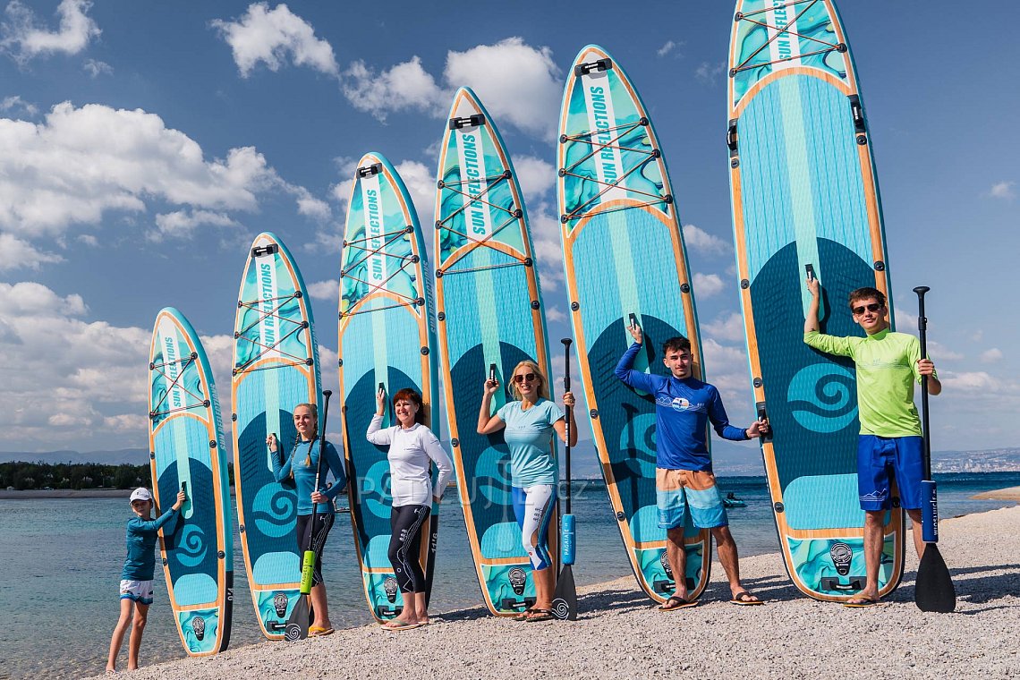 Dámský outfit 9 - tyrkysová - paddleboard GLADIATOR PRO, lycra, žabky COOL