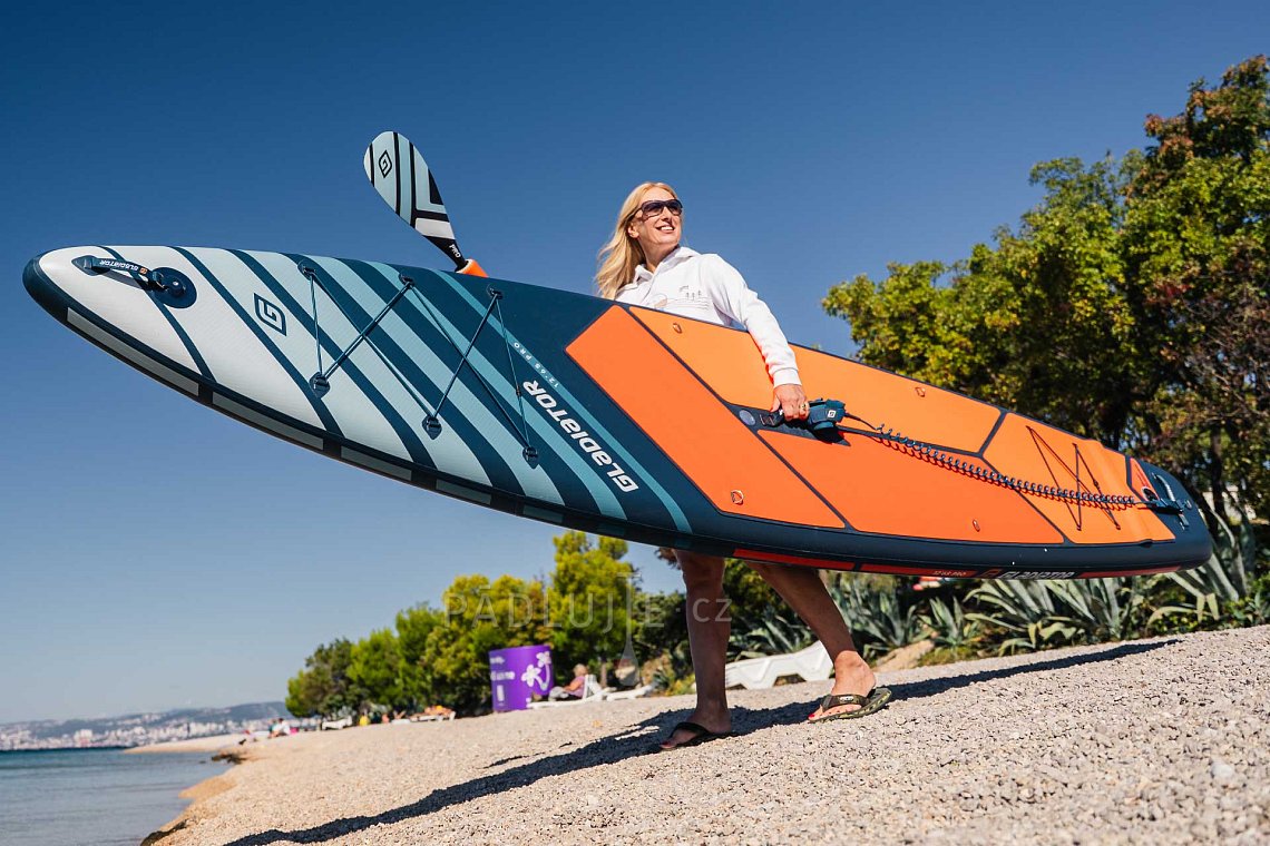 Dámský outfit 3 - oranžová - paddleboard GLADIATOR PRO, lycra, žabky COOL