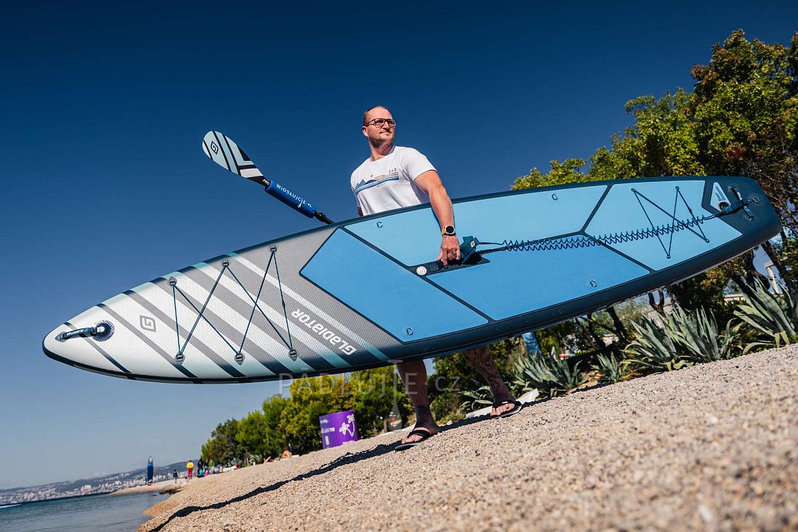 Pánský outfit 4 - modrá - paddleboard GLADIATOR PRO, lycra, žabky COOL