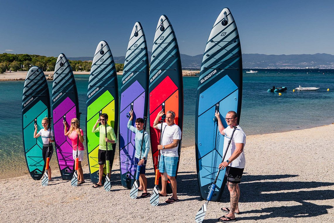 Pánský outfit 4 - modrá - paddleboard GLADIATOR PRO, lycra, žabky COOL