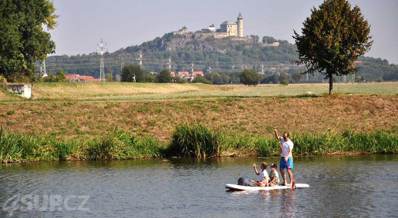 Pardubice, Labe, Kunětická Hora, výlet na paddleboardu