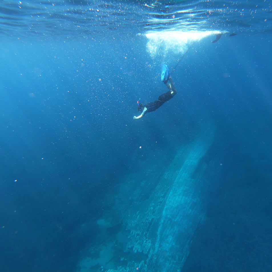 Potápění k vraku jachty s paddleboardem, Korčula