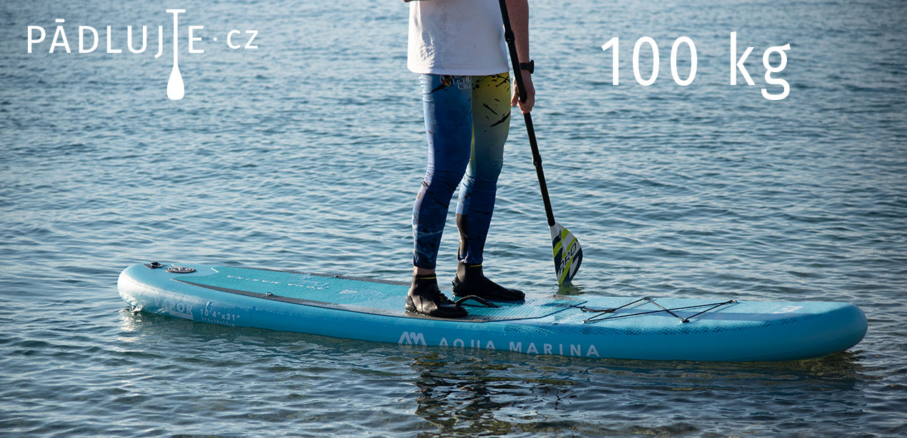 Zátěžový test paddleboardu AQUA MARINA VAPOR 10'4 při 100kg - PADLUJTE.CZ - pádlujte s námi!