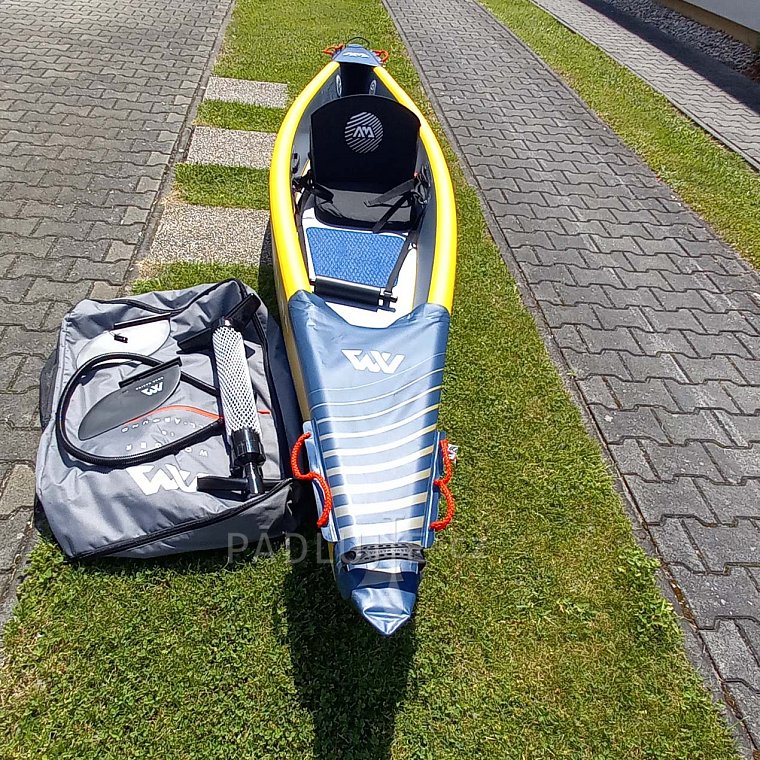 Kajak AQUA MARINA TOMAHAWK AIR-K 375 -  jednomístný nafukovací - POUŽITÉ ZBOŽÍ BAZAR záruka 2 roky