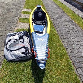 Kajak AQUA MARINA TOMAHAWK AIR-K 375 -  jednomístný nafukovací -nafukovací POUŽITÉ ZBOŽÍ