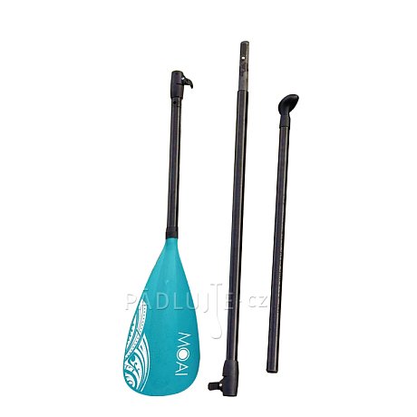 Pádlo MOAI 3-dílné nastavitelné sklolaminátové pro paddleboard - laminát za cenu hliníku