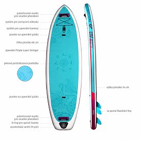 Paddleboard BODY GLOVE Oasis 10'0 s pádlem - nafukovací paddleboard