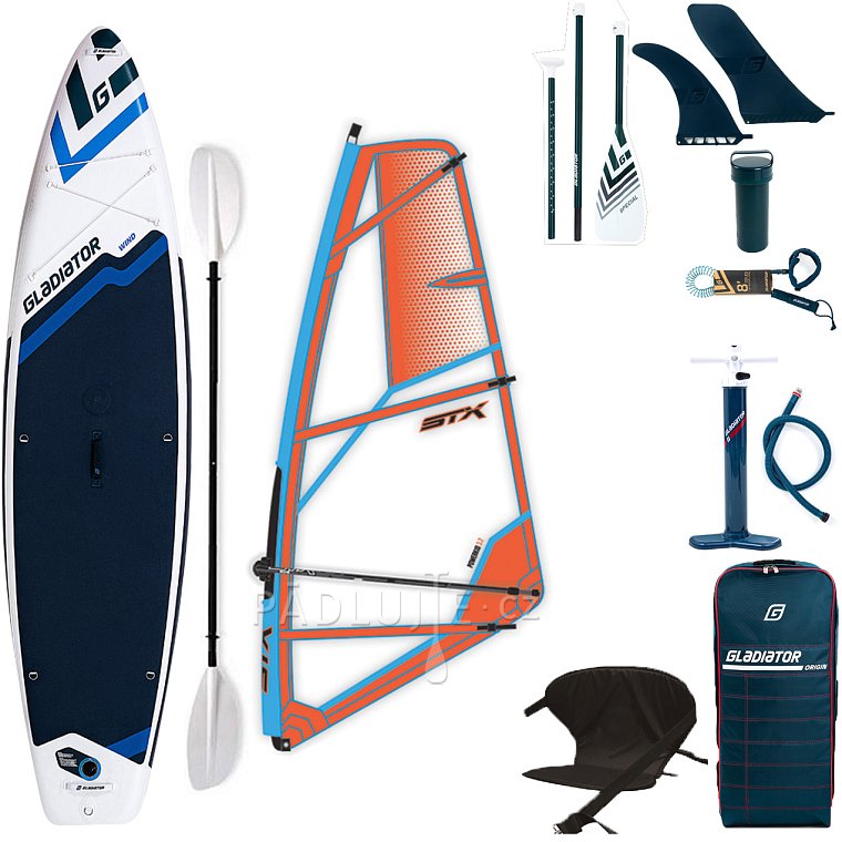 Paddleboard GLADIATOR WindSUP 11'6  komplet s plachtou - nafukovací paddleboard, windsurfing i kajak