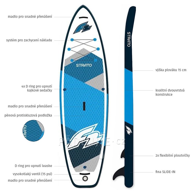 Paddleboard F2 STRATO 12'2 COMBO BLUE 2024 - nafukovací paddleboard