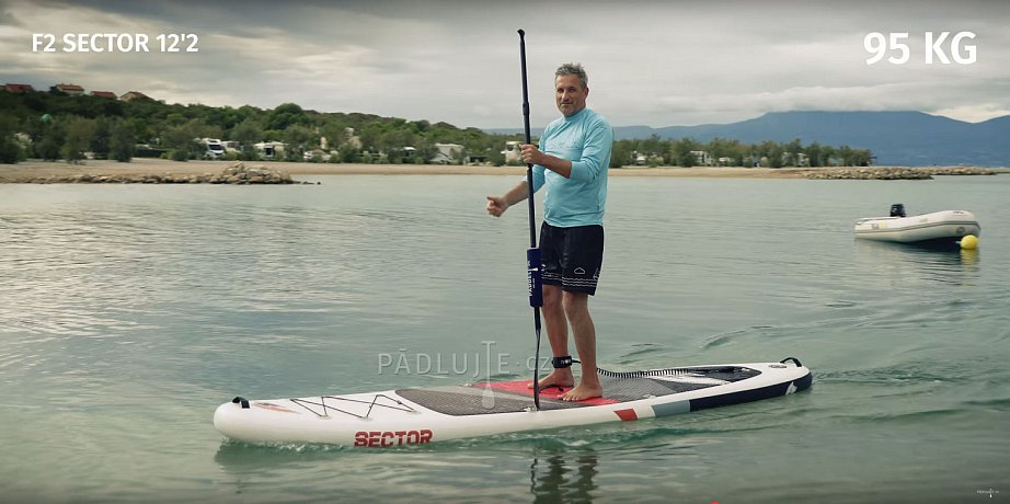 Paddleboard F2 SECTOR 12'2 COMBO RED/ORANGE - nafukovací