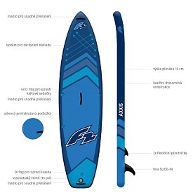 Paddleboard F2 AXXIS 11'6 COMBO NAVY BLUE s pádlem 2024 - nafukovací paddleboard