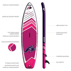 Paddleboard F2 AXXIS 10'5 PINK s pádlem 2024 - nafukovací paddleboard