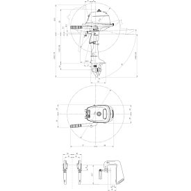 Lodní spalovací motor PARSUN F2.6 BMS 4-taktní přívěsný