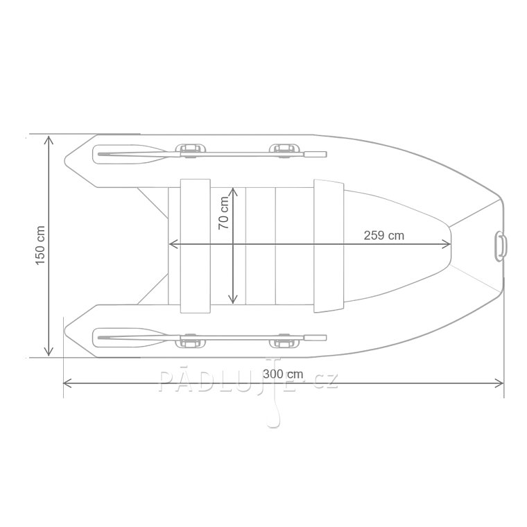 Člun GLADIATOR LIGHT AK300WF green - nafukovací člun s dřevěnou podlahou