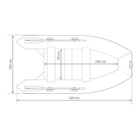 Člun GLADIATOR LIGHT AK300WF green - nafukovací člun s dřevěnou podlahou