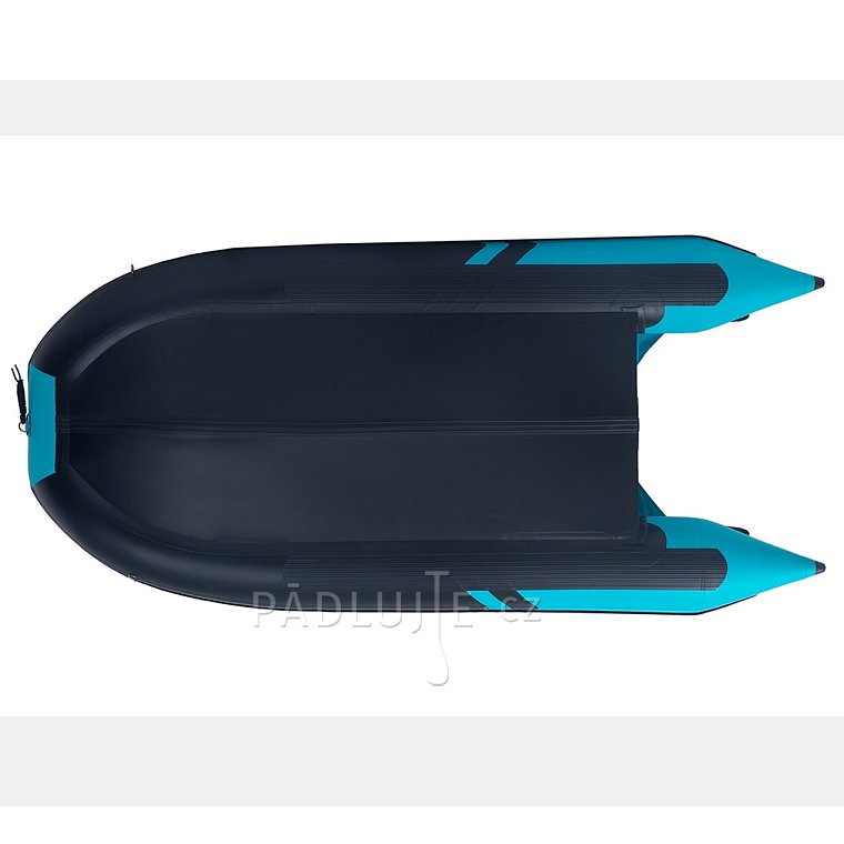 GLADIATOR C370 AL black turquoise - nafukovací člun s hliníkovou podlahou