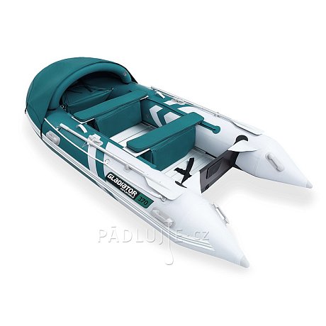 Člun GLADIATOR ACTIVE C370AL sea green white - nafukovací člun s hliníkovou podlahou