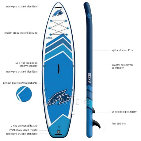 Paddleboard F2 AXXIS 11'6 BLUE s pádlem 2024 - nafukovací paddleboard