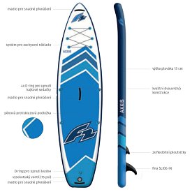 Paddleboard F2 AXXIS 12'2 BLUE s pádlem 2024 - nafukovací paddleboard