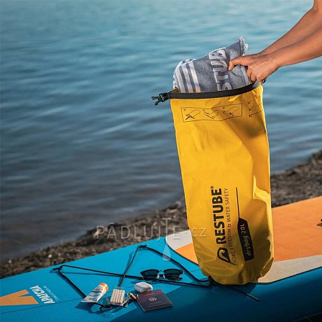 Vodotěsný vak RESTUBE 20l žlutý pro paddleboard