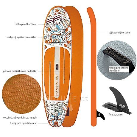 Paddleboard AQUA MARINA PURE AIR COAST 10'2'' - nafukovací