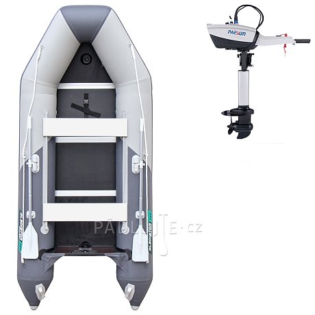 Člun GLADIATOR LIGHT AK320WF light dark grey- nafukovací člun s dřevěnou podlahou