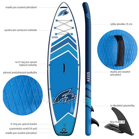 Paddleboard F2 AXXIS SMU 10'6 COMBO LIGHT BLUE - nafukovací