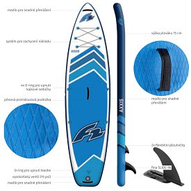 Paddleboard F2 AXXIS SMU 10'6 COMBO LIGHT BLUE - nafukovací