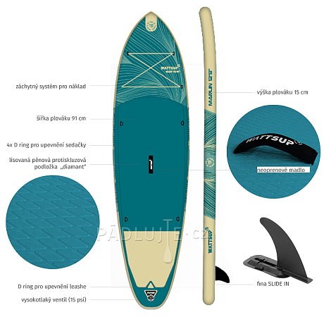 Paddleboard WATTSUP MARLIN 12'6 MINICOMBO - nafukovací