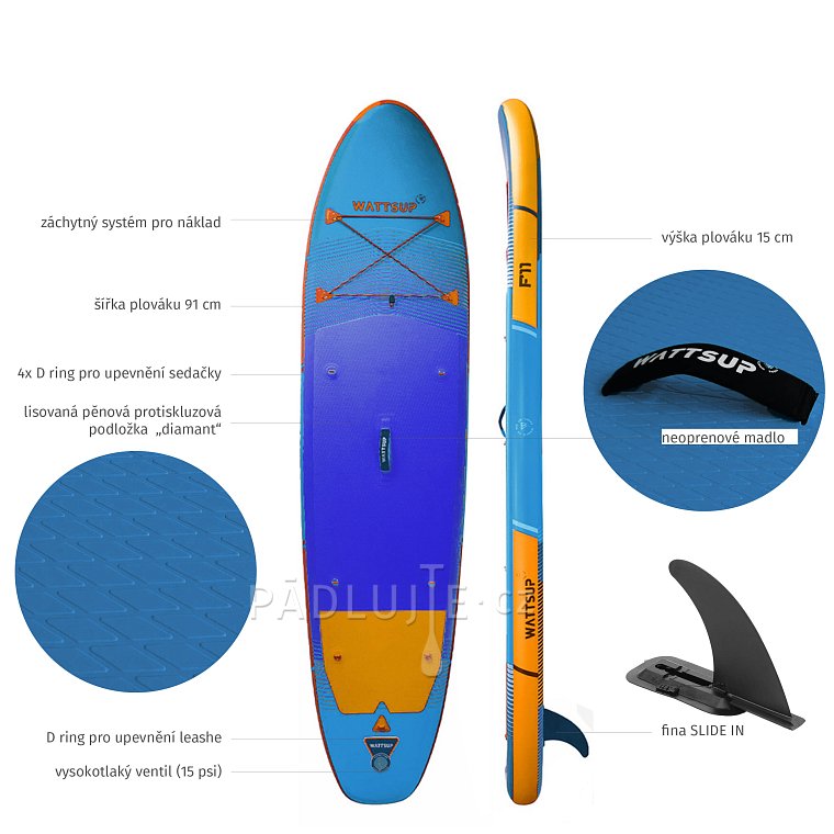 Paddleboard WATTSUP F11 11'0 COMBO SPECIAL - nafukovací