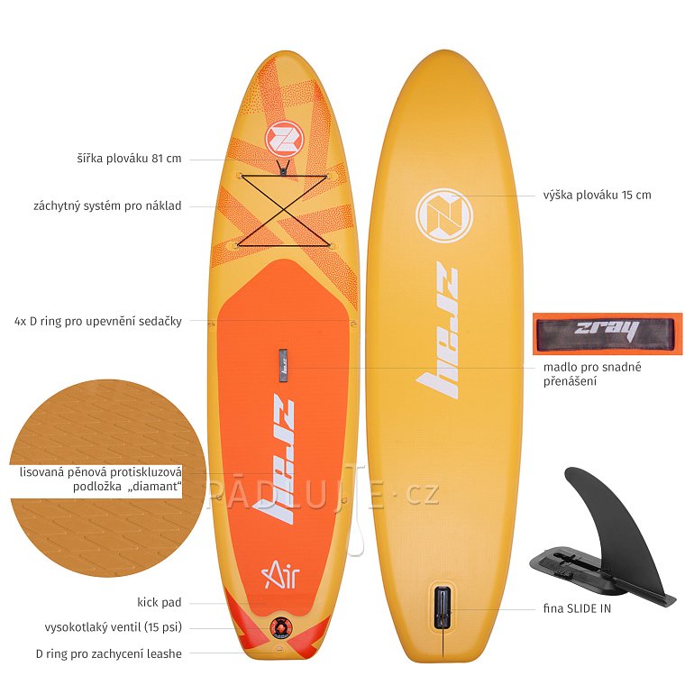 Paddleboard ZRAY EA-3 ALLROUND AIR  10'6 MINICOMBO - nafukovací paddleboard