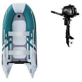 Člun GLADIATOR CLASSIC B330AD sea green white - nafukovací člun s vysokotlakou podlahou