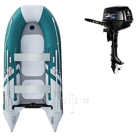 Člun GLADIATOR CLASSIC B330AD sea green white - nafukovací člun s vysokotlakou podlahou