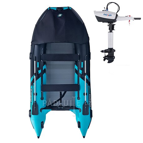 Člun GLADIATOR ACTIVE C370AL black turquise - nafukovací člun s hliníkovou podlahou