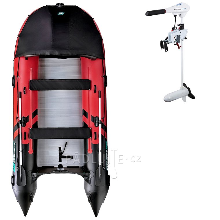 Člun GLADIATOR ACTIVE C420AL red black - nafukovací člun s hliníkovou podlahou