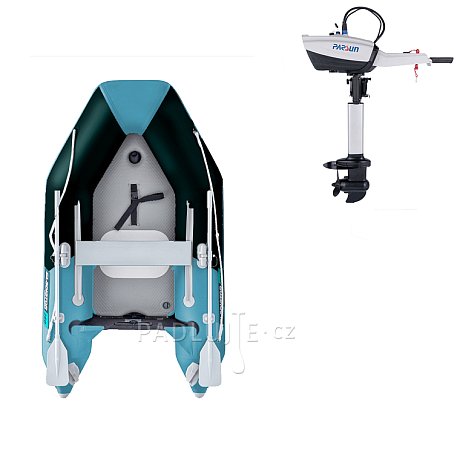 Člun GLADIATOR AK240AD black-turquoise - nafukovací člun s vysokotlakou podlahou