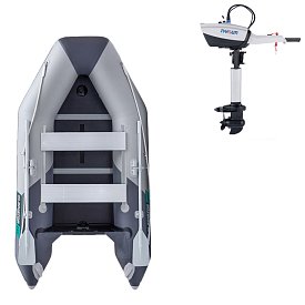 Člun GLADIATOR LIGHT AK280WF light dark gray - nafukovací člun s dřevěnou podlahou