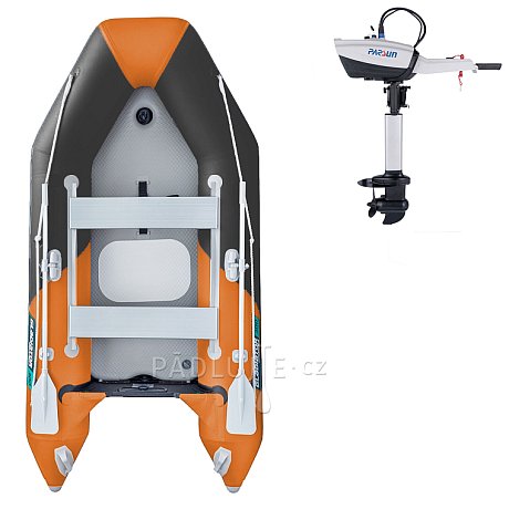 Člun GLADIATOR LIGHT AK300AD dark grey orange - nafukovací člun s vysokotlakou podlahou
