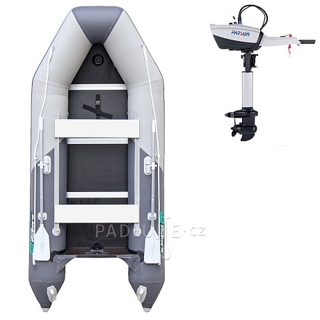 Člun GLADIATOR LIGHT AK340WF light dark gray - nafukovací člun s dřevěnou podlahou
