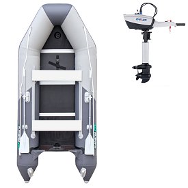 Člun GLADIATOR LIGHT AK340WF light dark gray - nafukovací člun s dřevěnou podlahou