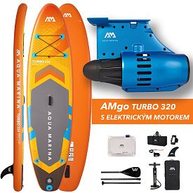 Paddleboard AQUA MARINA GO TURBO 320  10'6 s  motorem AQUA MARINA BlueDrive S Power fin