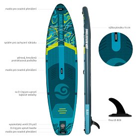 Paddleboard  SUN REFLECTIONS XXL 11'6'' COMBO Emerald drift - nafukovací