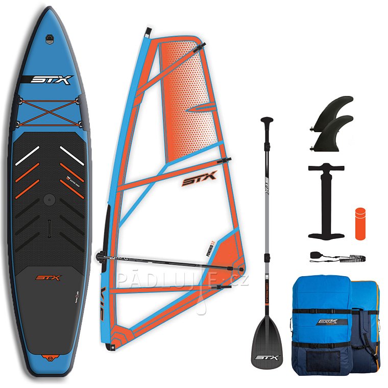Paddleboard STX HYBRID TOURER 12'  TEAL/ORANGE komplet s plachtou - nafukovací