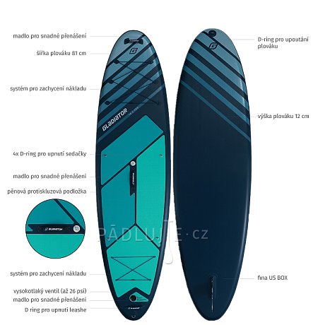 Paddleboard GLADIATOR PRO 10'6 s pádlem 2026 - nafukovací