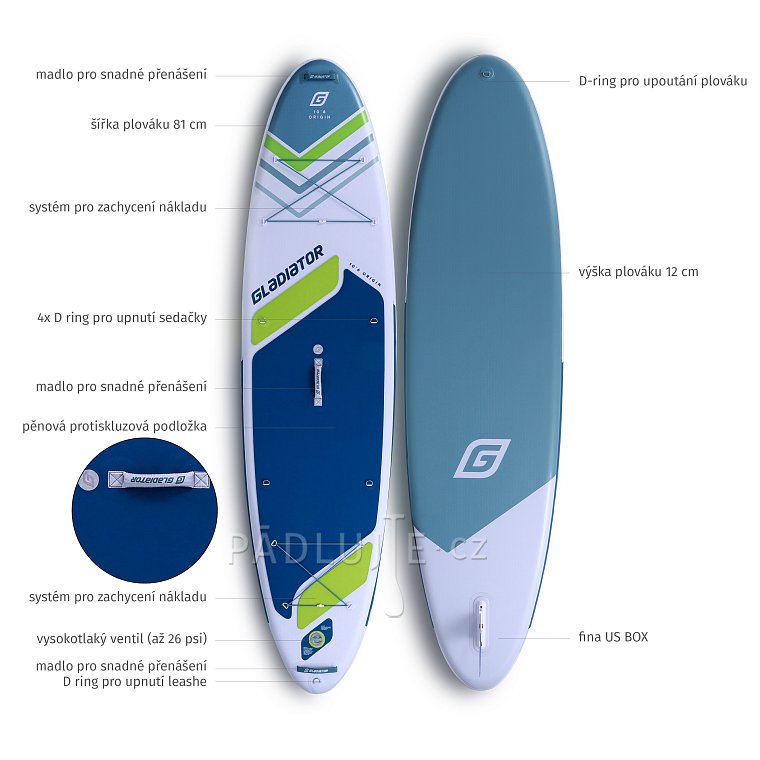 Paddleboard GLADIATOR ORIGIN 10'8 2026 - nafukovací