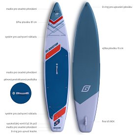 Paddleboard GLADIATOR ORIGIN 12'6 Touring 2026 - nafukovací