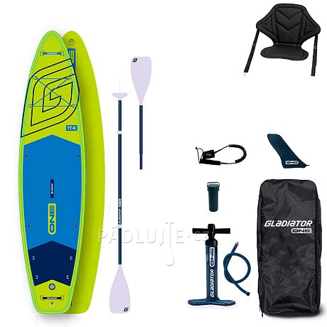 Paddleboard GLADIATOR ONE 11'4 Lime - nafukovací