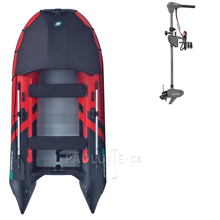 Člun GLADIATOR ACTIVE C330AL red black - nafukovací člun s hliníkovou podlahou